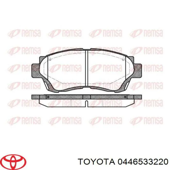Купити 0446533220 Toyota Колодки гальмівні передні, дискові