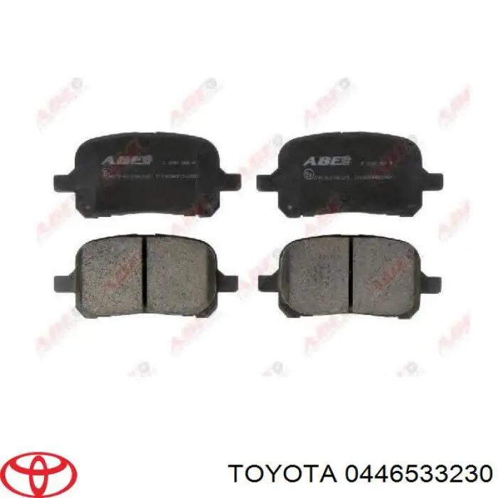 0446533230 Toyota колодки гальмівні передні, дискові