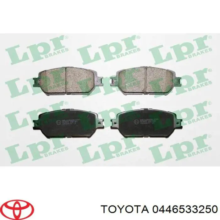 Передні тормозні колодки 0446533250 Toyota