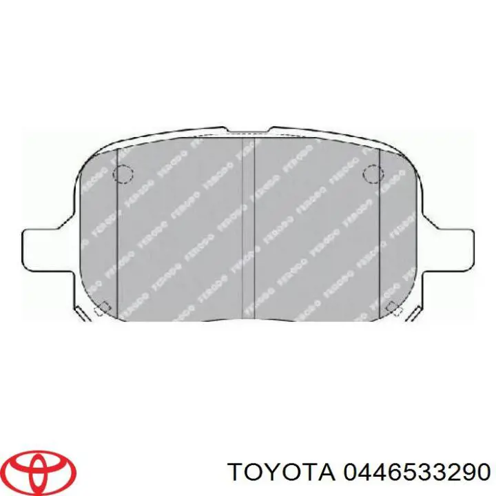 Передні тормозні колодки 0446533290 Toyota