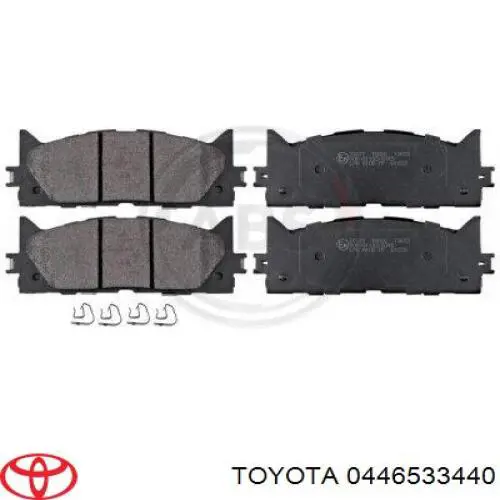 Передні тормозні колодки 0446533440 Toyota