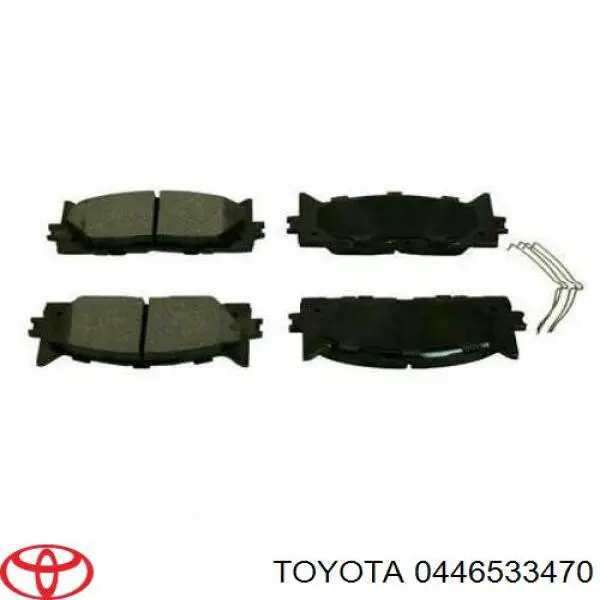 Колодки гальмівні передні, дискові 0446533470 Toyota