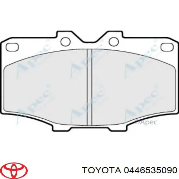 Колодки гальмівні передні, дискові 0446535090 Toyota