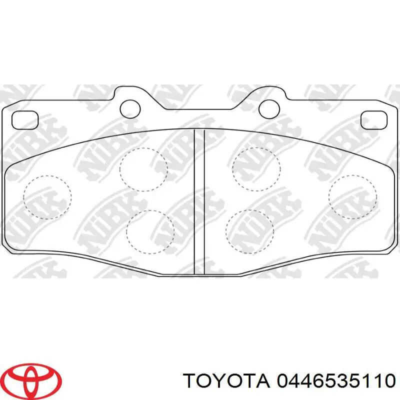 0446535110 Toyota колодки гальмівні передні, дискові