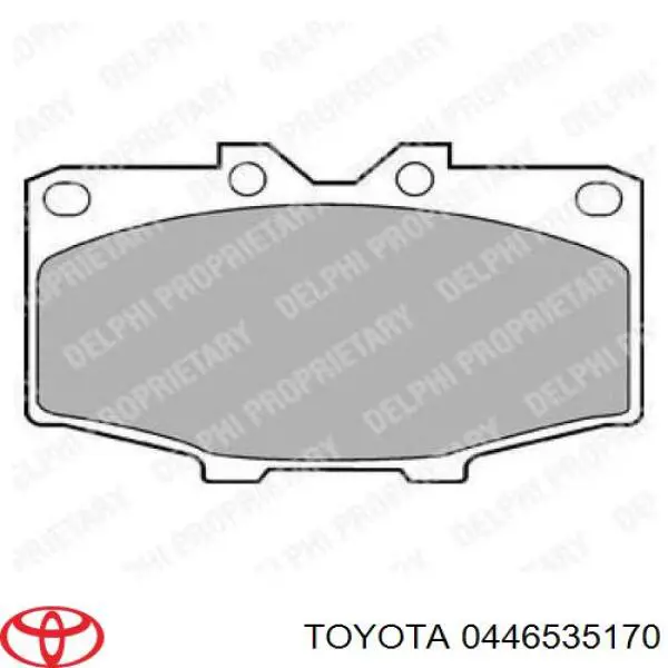 Передні тормозні колодки 0446535170 Toyota