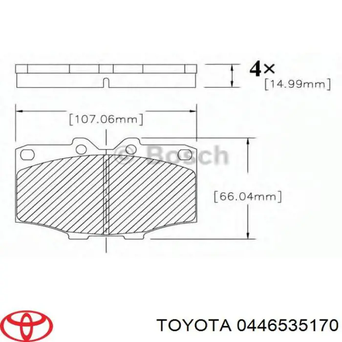 Тормозні колодки Toyota 0446535170