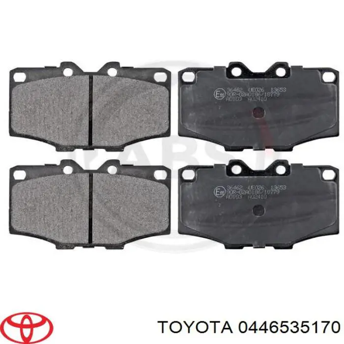 Купити 0446535170 Toyota Колодки гальмівні передні, дискові