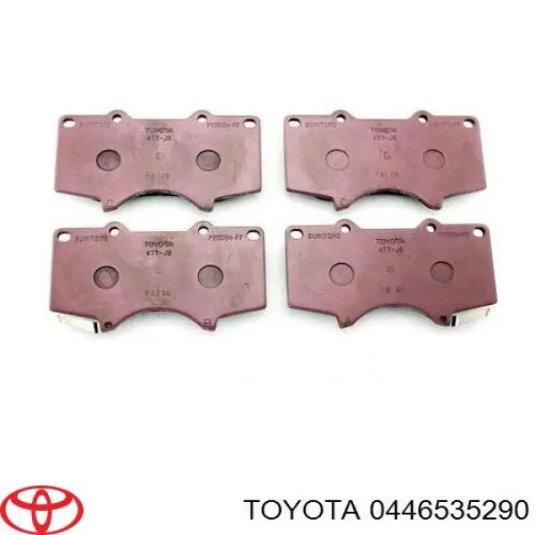 0446535290 Toyota колодки гальмівні передні, дискові