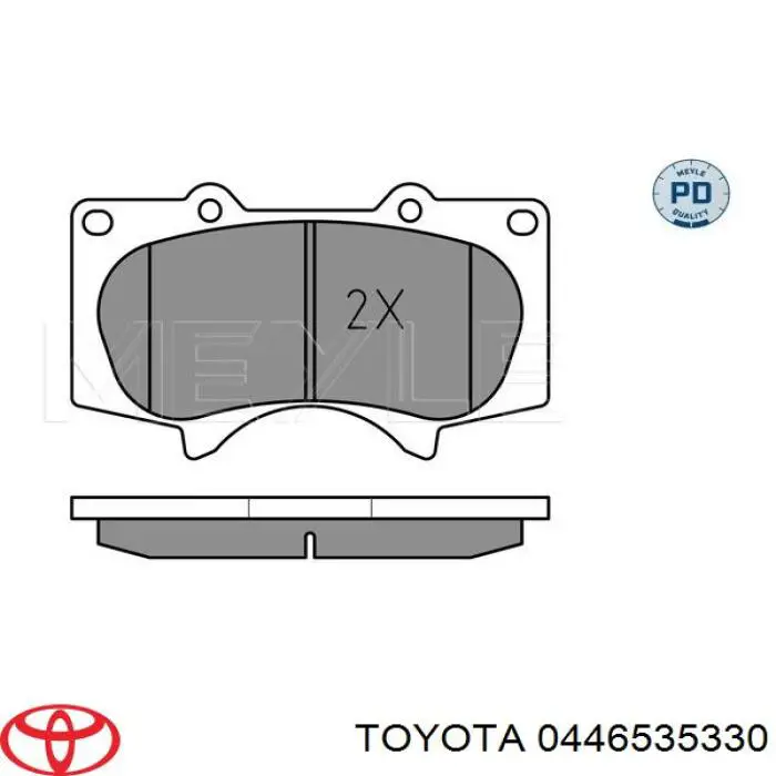 Гальмівні колодки Toyota 0446535330 ціна, від 37.79 USD