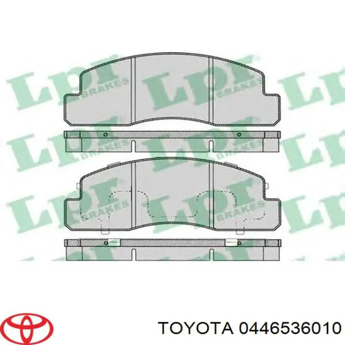 Гальмівні колодки Toyota 0446536010 ціна, від 21.42 USD