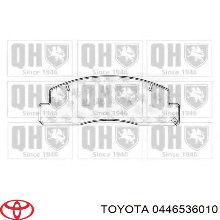Передні тормозні колодки 0446536010 Toyota