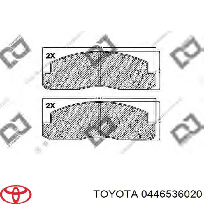 Передні тормозні колодки 0446536020 Toyota