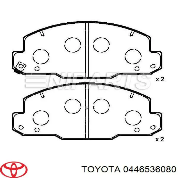 Гальмівні колодки Toyota 0446536080 ціна, від 19.97 USD