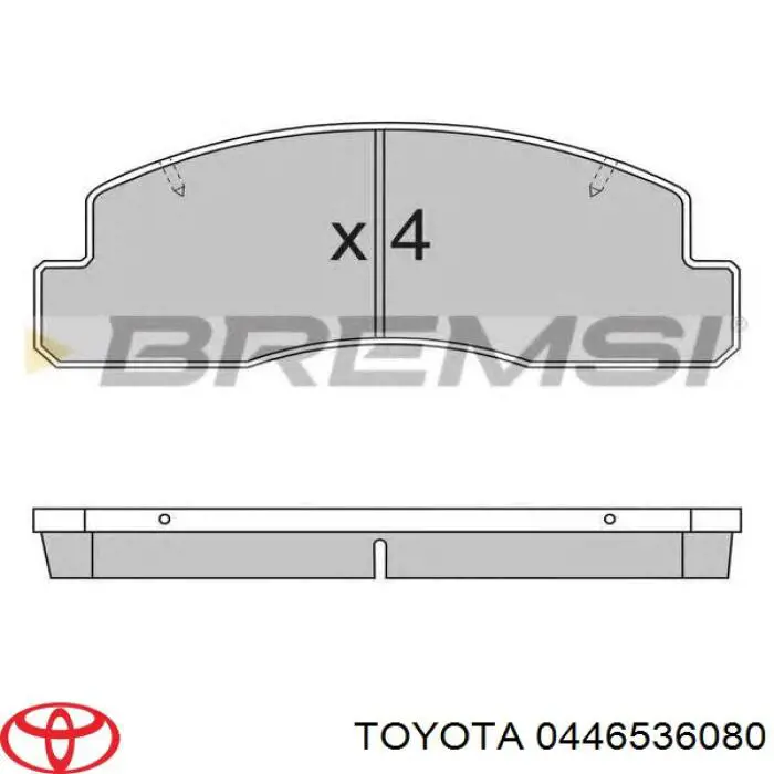 Колодки гальмівні передні, дискові на Toyota Coaster B4, B5