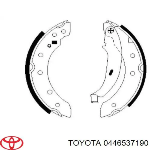 Колодки гальмівні передні, дискові 0446537190 Toyota