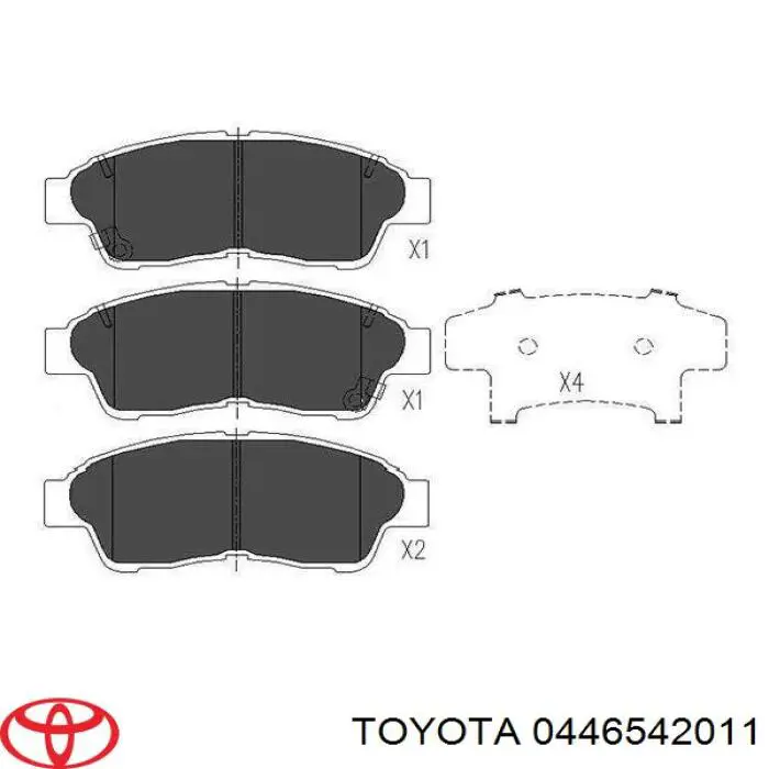 Гальмівні колодки Toyota 0446542011 ціна, від 16.80 USD
