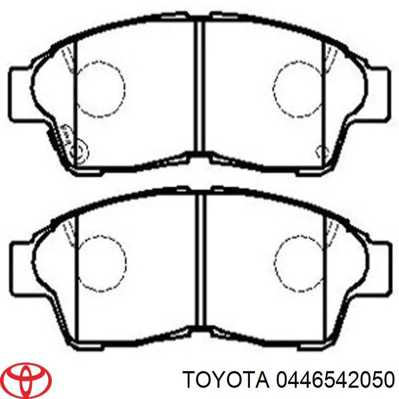0446542050 Toyota колодки гальмівні передні, дискові