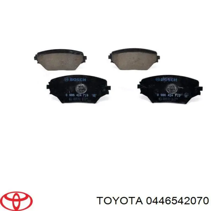 Колодки гальмівні передні, дискові 0446542070 Toyota