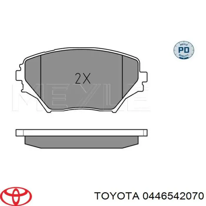 Гальмівні колодки Toyota 0446542070 ціна, від 21.54 USD