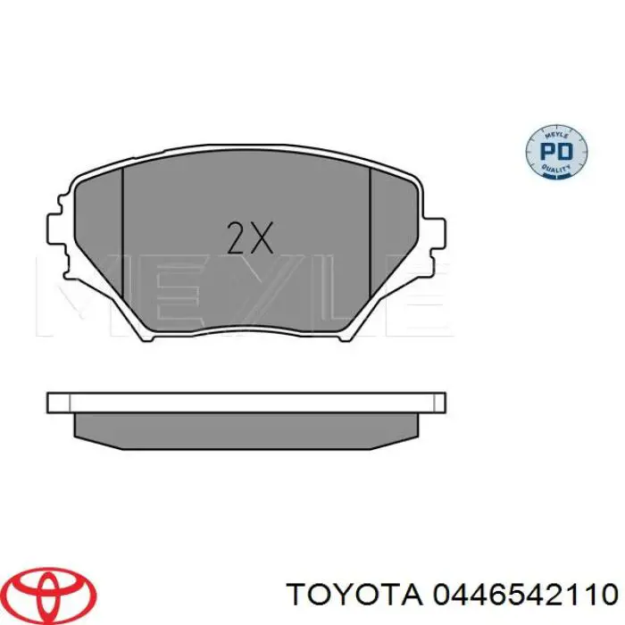 Гальмівні колодки Toyota 0446542110 ціна, від 23.08 USD