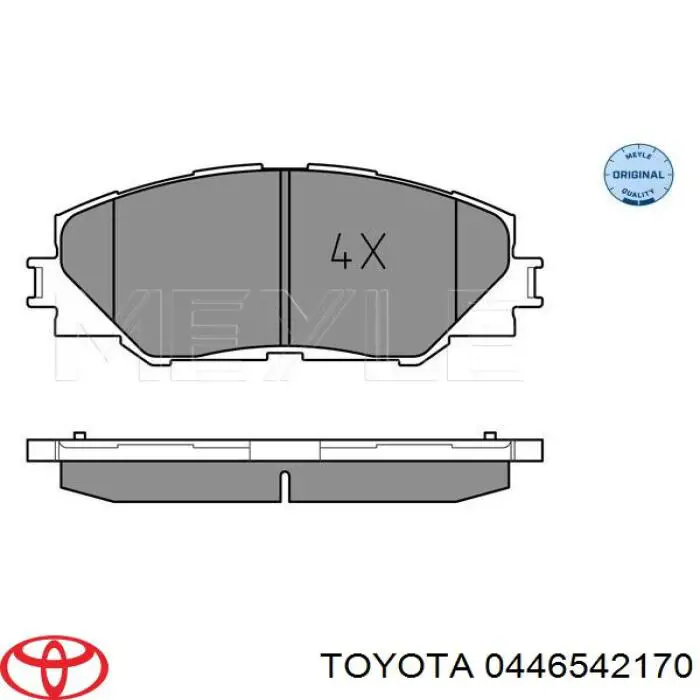 0446542170 Toyota Передні гальмівні колодки