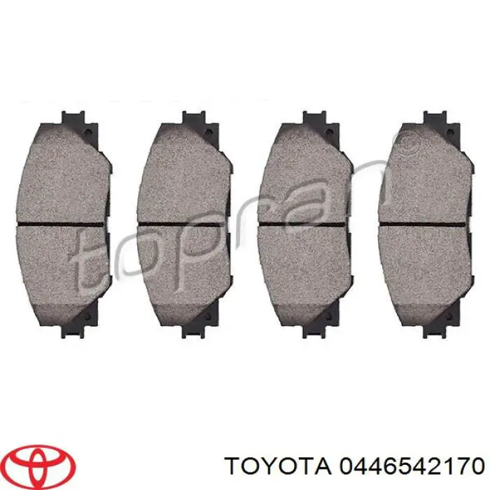 Гальмівні колодки Toyota 0446542170 ціна, від 20.97 USD