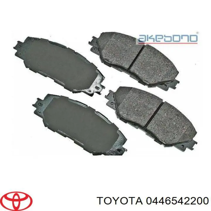 0446542200 Toyota колодки гальмівні передні, дискові