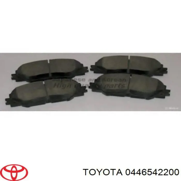 Передні тормозні колодки 0446542200 Toyota