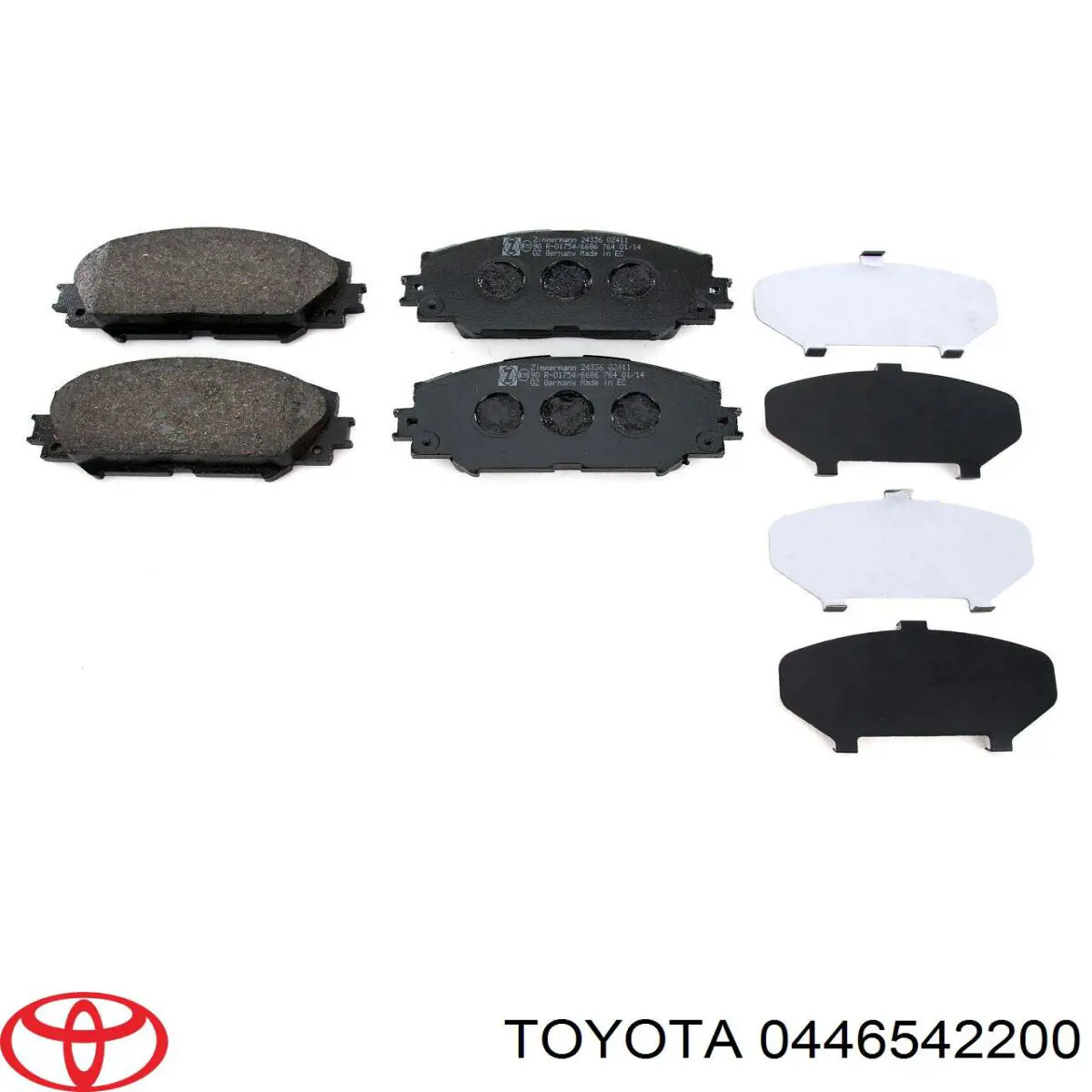 0446542200 Toyota Передні гальмівні колодки