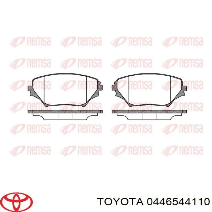 Передні тормозні колодки 0446544110 Toyota