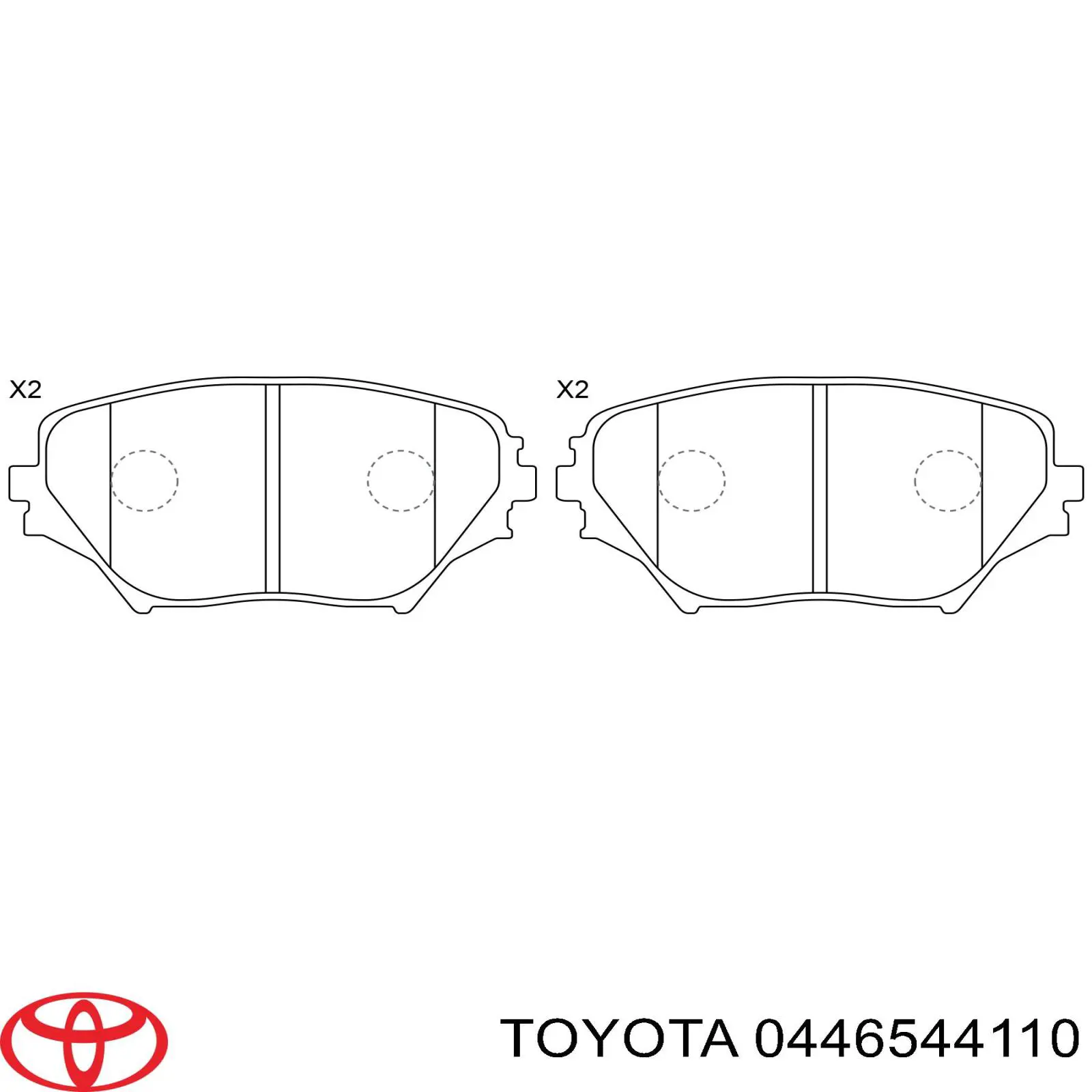 Тормозні колодки Toyota 0446544110