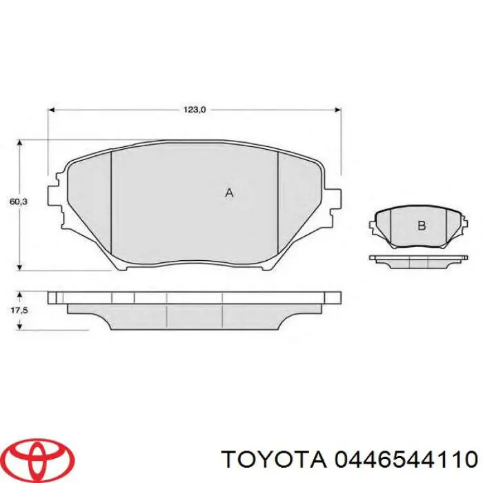 0446544110 Toyota Передні гальмівні колодки