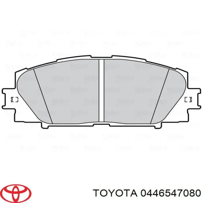 Передні тормозні колодки 0446547080 Toyota