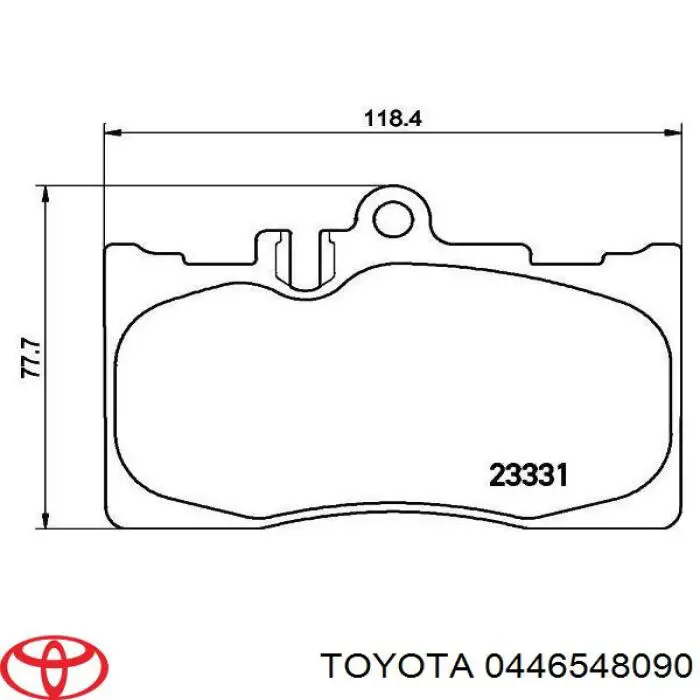 Гальмівні колодки Toyota 0446548090 ціна, від 29.14 USD