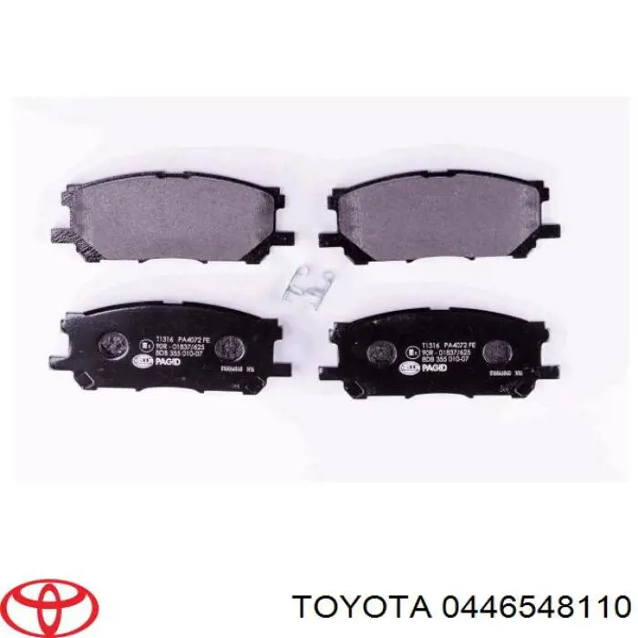 Передні тормозні колодки 0446548110 Toyota