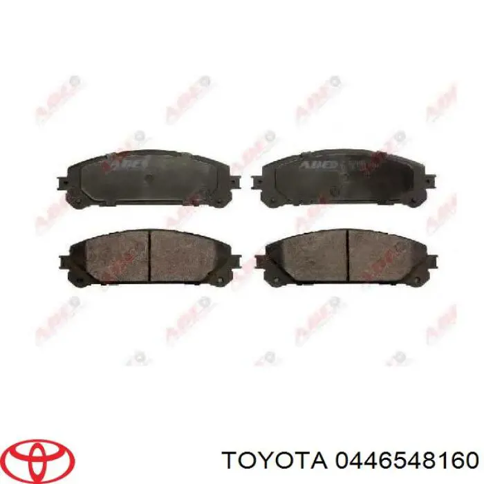 0446548160 Toyota колодки гальмівні передні, дискові