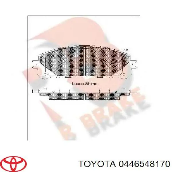 0446548170 Toyota колодки гальмівні передні, дискові