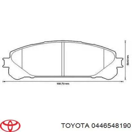 Купити 0446548190 Toyota Колодки гальмівні передні, дискові