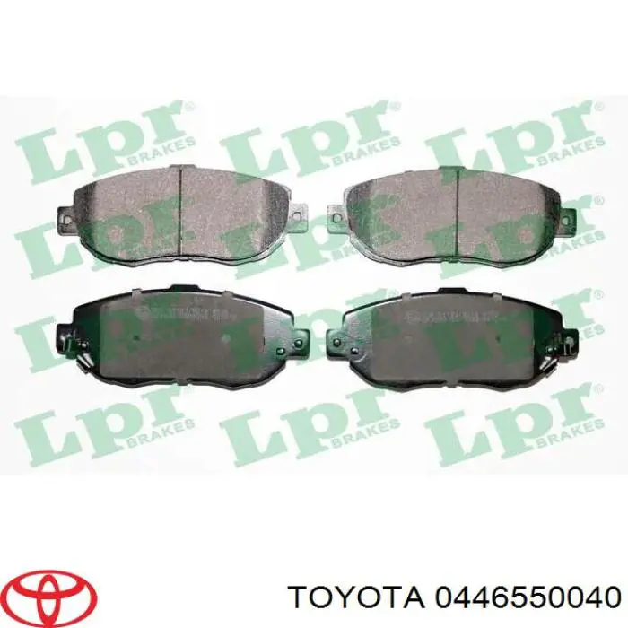 Передні тормозні колодки 0446550040 Toyota