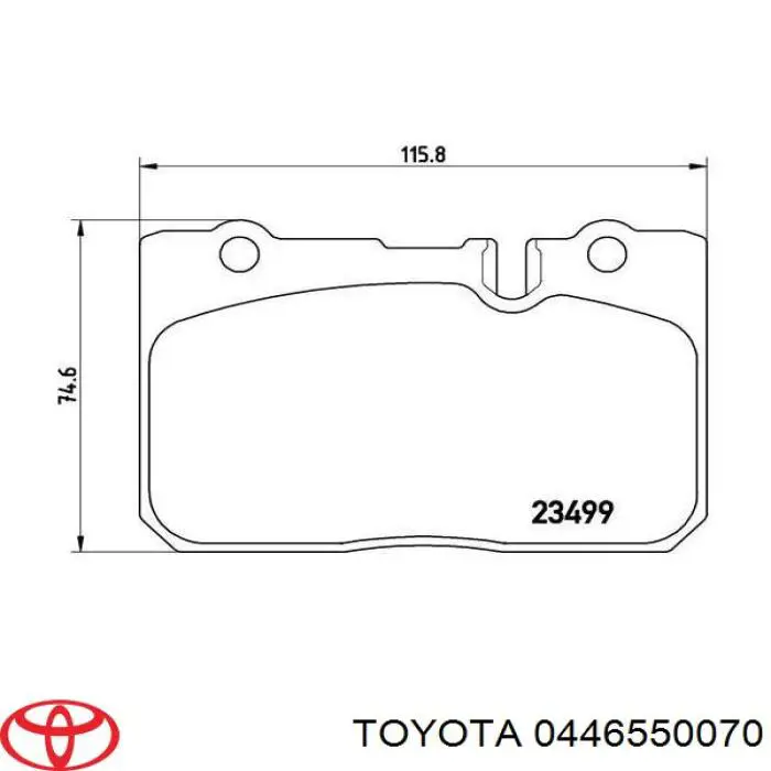 0446550070 Toyota Передні гальмівні колодки