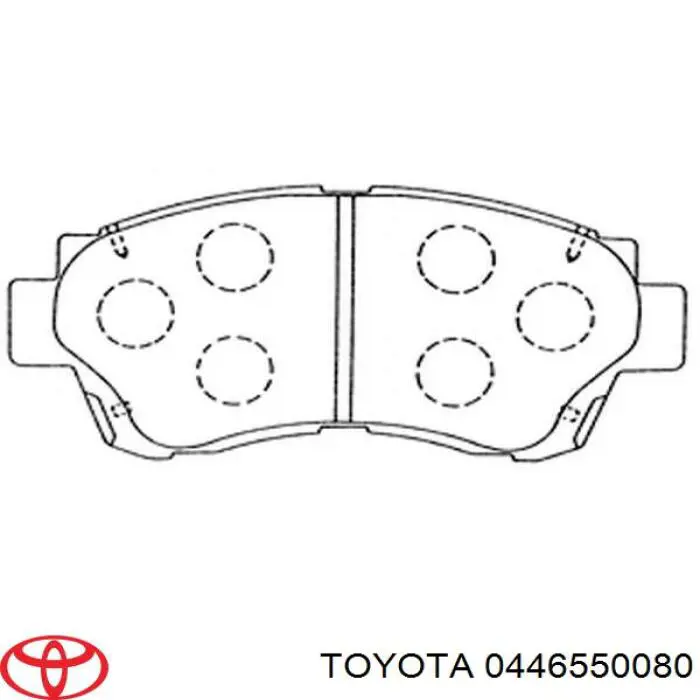 Передні тормозні колодки 0446550080 Toyota