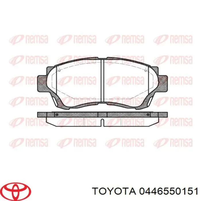 Гальмівні колодки Toyota 0446550151 ціна, від 23.95 USD