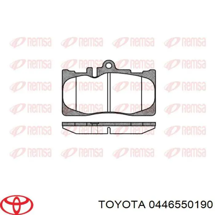 0446550190 Toyota Передні гальмівні колодки