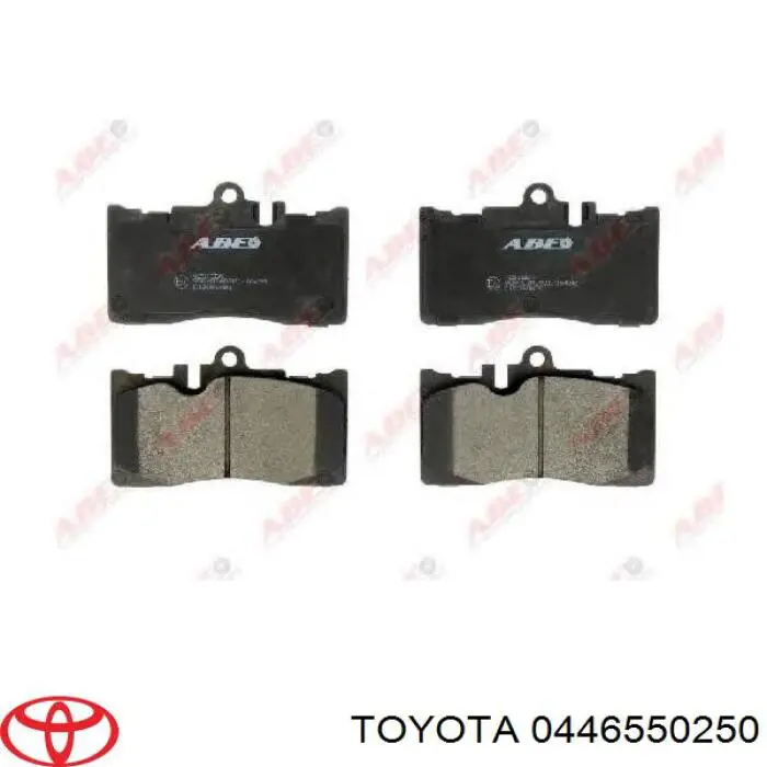 0446550250 Toyota колодки гальмівні передні, дискові