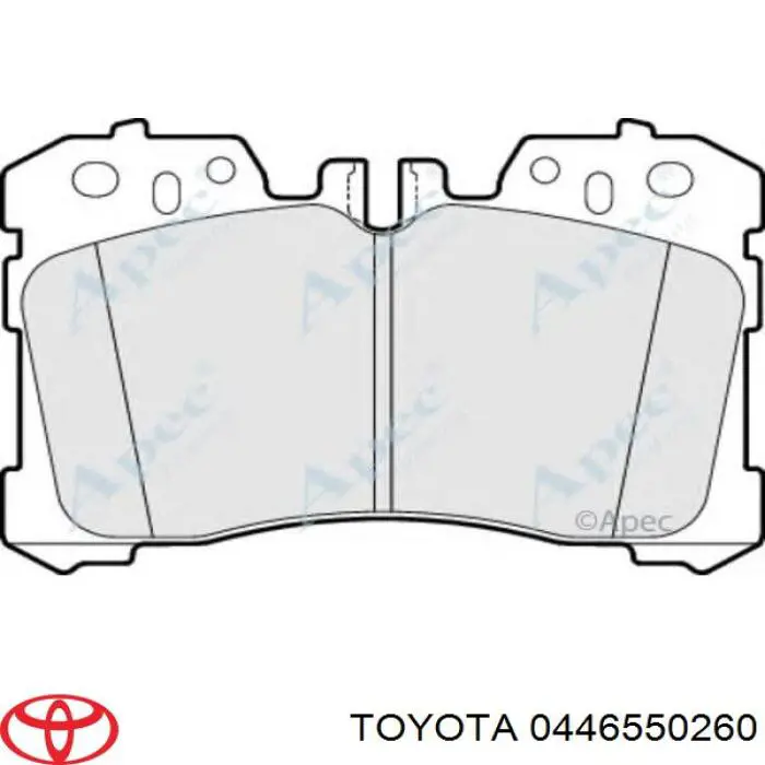 0446550260 Toyota колодки гальмівні передні, дискові