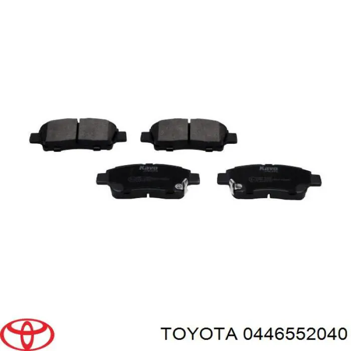 Передні тормозні колодки 0446552040 Toyota