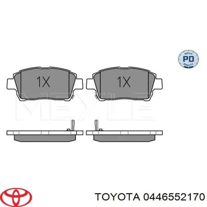 Купити 0446552210 Toyota Колодки гальмівні передні, дискові