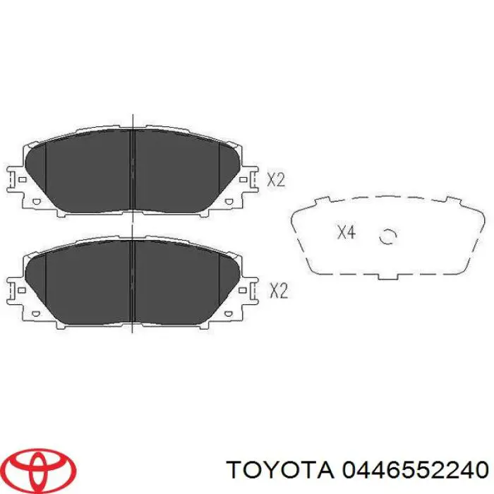 Гальмівні колодки Toyota 0446552240 ціна, від 20.17 USD