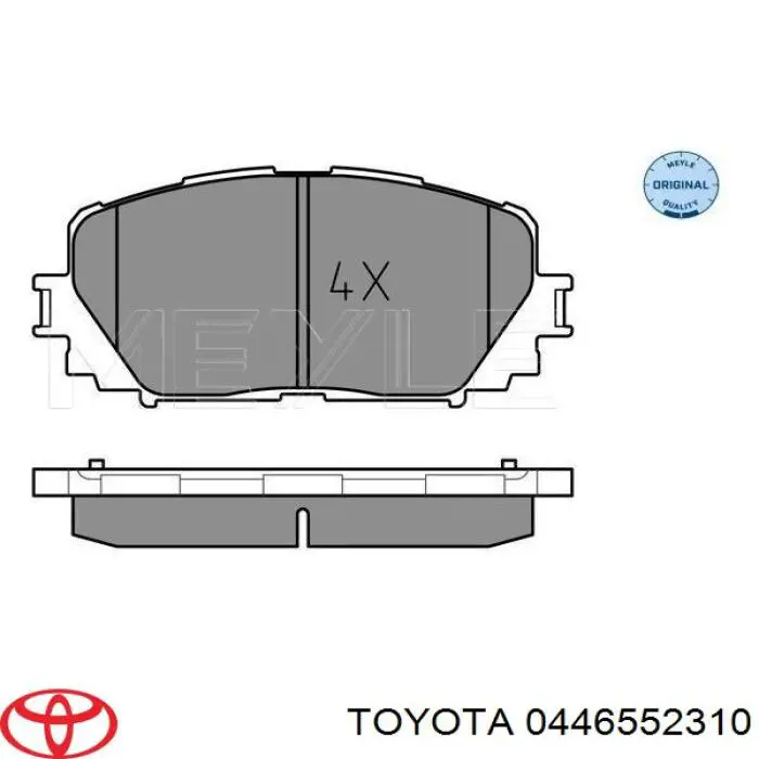 Гальмівні колодки Toyota 0446552310 ціна, від 19.90 USD