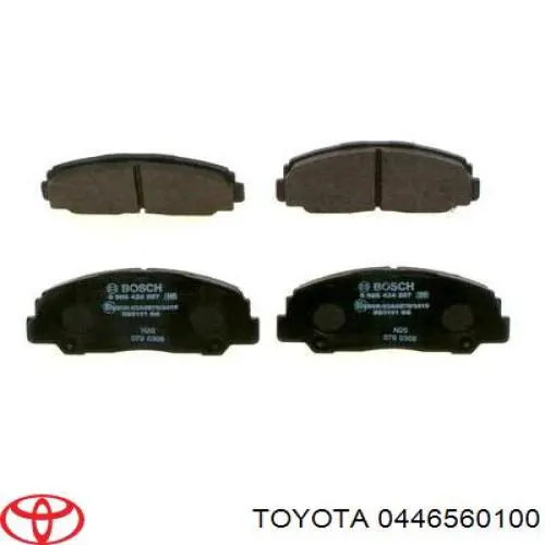 Колодки гальмівні передні, дискові 0446560100 Toyota